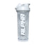 Clear shaker bottle with white cap and 'Alpha Sports Nutrition' branding on a white background