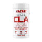 Alpha Sports Nutrition Premium CLA 3000 supplement container on a white background