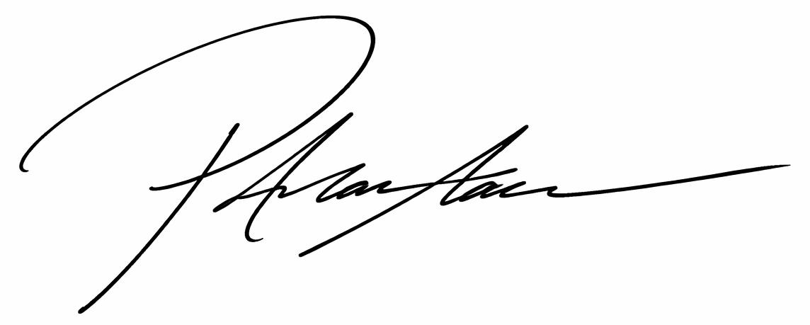 Signature on a white background