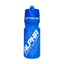 Blue water bottle with 'Alpha Sports Nutrition' branding on a white background