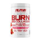 Alpha Sports Nutrition Burn Plus Collagen supplement container on a white background